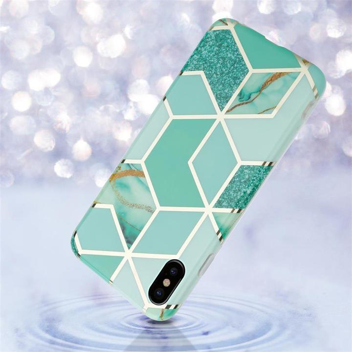 Actual product image Cadorabo IMD TPU Colorful Marble Cover (Apple iPhone X)