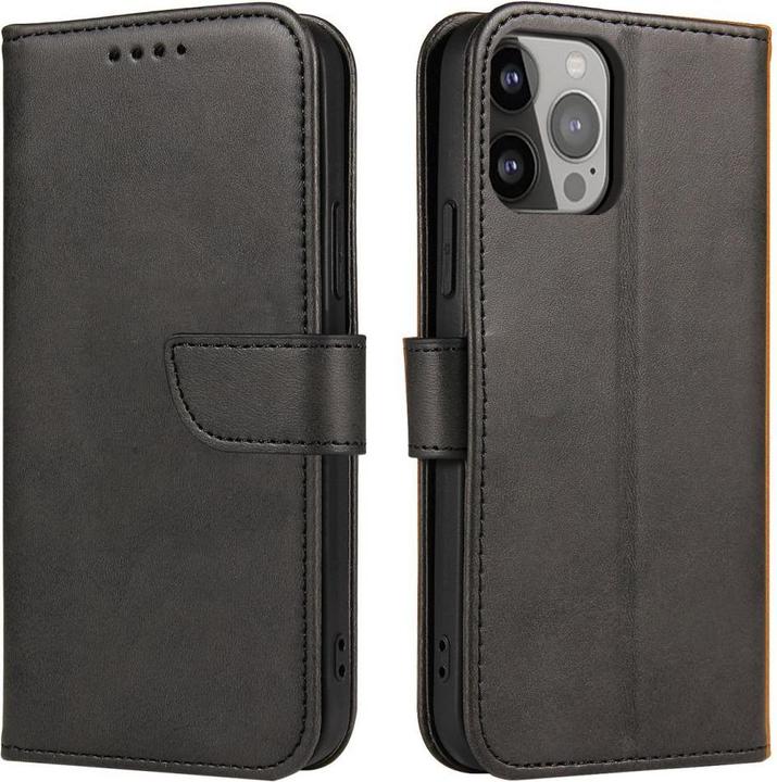Image du produit Hurtel Etui portefeuille avec support pour iPhone 15 Pro Max Etui magnétique - Noir (Apple iPhone 15 Pro Max)