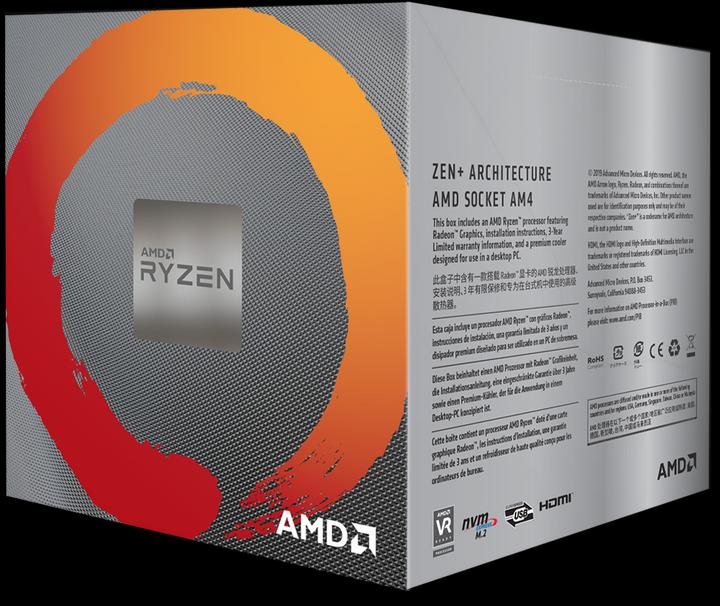 Produktbild AMD Ryzen 5 3400G (AM4, 3.70 GHz, 4 -Core)