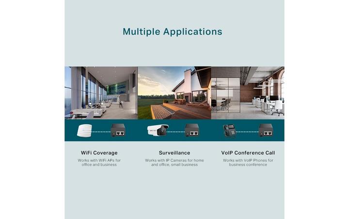 Produktbild TP-Link PoE+-Injektor-Adapter TL-POE160S Ethernet LAN (RJ-45) Anschlüsse 1x10 (802.3at (PoE+), 802.3af (PoE), 30 W)