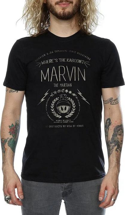 Produktbild Looney Tunes Wo ist der Kaboom Marvin der Marsianer Baumwolle TShirt (L)