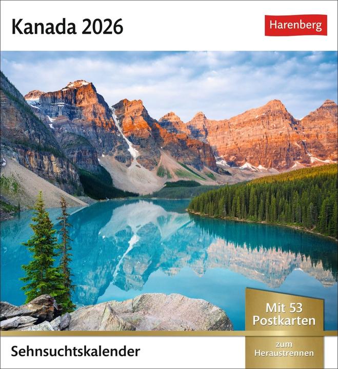 Actual product image Harenberg Kanada Sehnsuchtskalender 2026 - Wochenkalender mit 53 Postkarten (German)