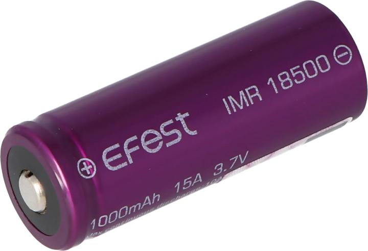 Produktbild Efest Akku Purple IMR18500 - (Button Top, ungeschützt) (1 Stk., 18500, 1000 mAh)
