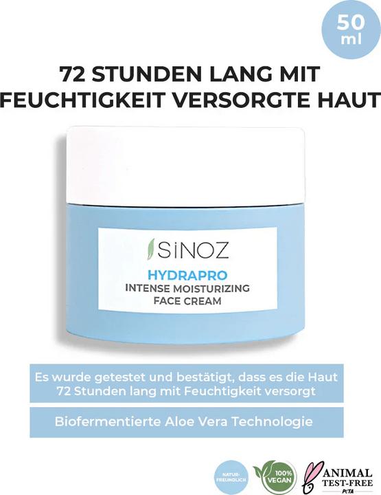 Immagine prodotto Sinoz Hydrapro Intensive Moisturizing Facial Cream 50ml (50 ml, Tonico per il viso)