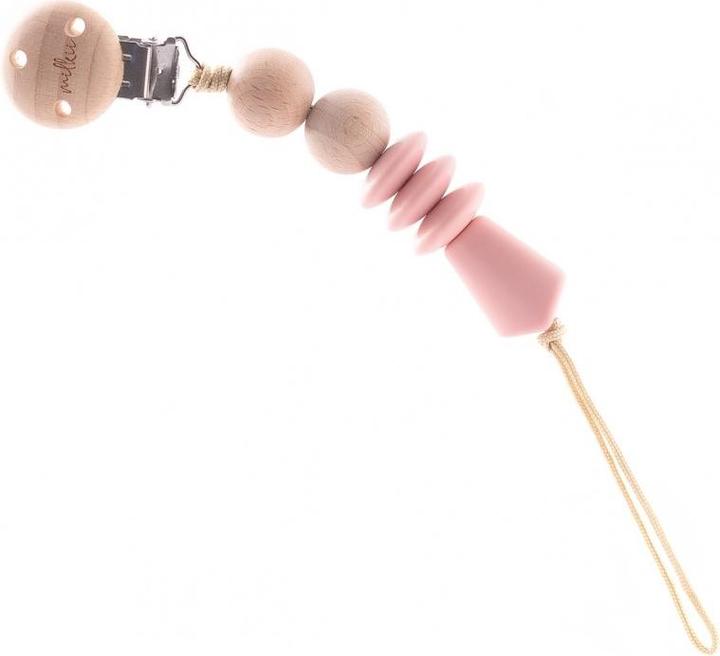 Produktbild Milkii Schnullerkette mit Holzkugeln und Silikon-Beads, Rose
