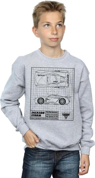 Immagine prodotto Disney Cars Jackson Storm Blueprint Felpa Ragazzi (140, 146)