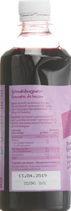 Image du produit So&So Concentré de fleurs de sureau Aronia Bio (1 x 50 cl)