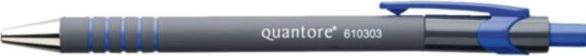 Quantore 12x Kugelschreiber Gummihalter blau mittel (Blau, 12 x)