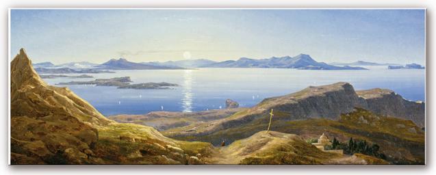 Produktbild Trenddeko Ahlborn - Küstenlandschaft am Golf von Neapel (120 x 50 cm)