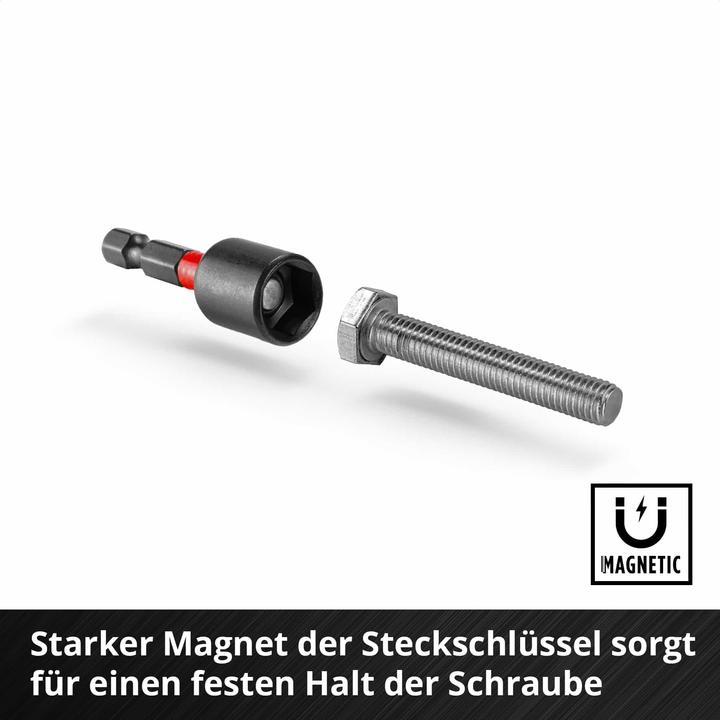 Immagine prodotto Einhell Set di chiavi a bussola 1/4" (6,3 mm) 18 pezzi 108709 (6 mm, 3 mm, 4 mm, 5 mm)