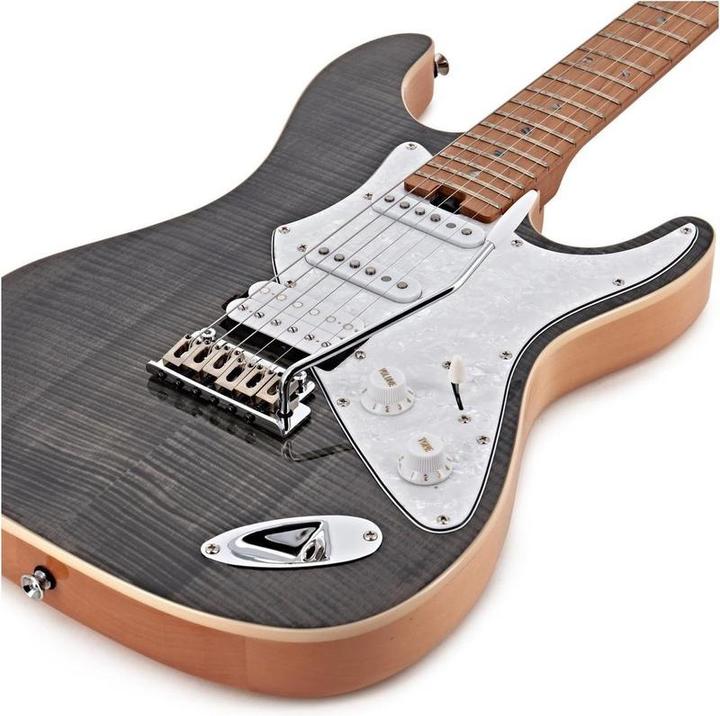 Aria Pro II Hot Rod Collection 714-mk2 Fullerton Black Diamond E-Gitarre (A-714-mk2 BKDM) (E-Gitarre, Maple -Top, Chrome -Finish)