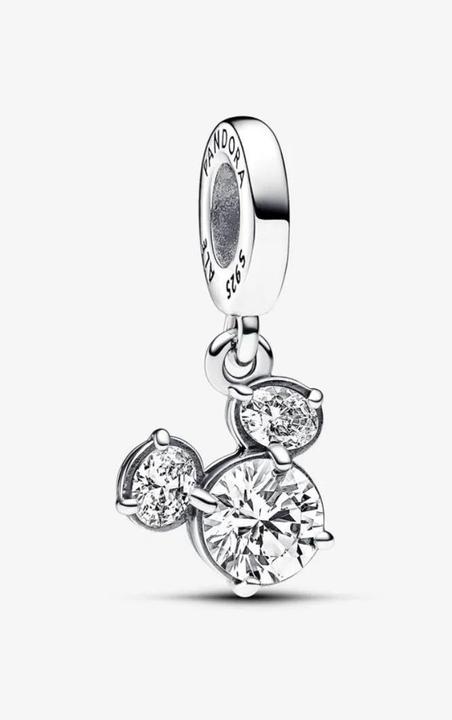 Actual product image Pandora Disney Mickey Mouse Sparkling Head Silhouette Charm (Silver 925)
