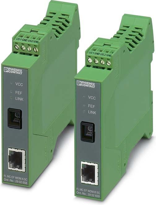 Phoenix Contact Phoenix 2902658 Convertisseur de média réseau vert 100Mbit/s 1310nm