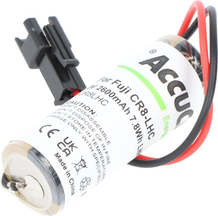 Immagine prodotto AccuCell Batterie CR8LHC für Fuji CR8-LHC, FDK CR8.L, CR8.LHC, THP3053 (1 pz., CR17450, 2600 mAh)