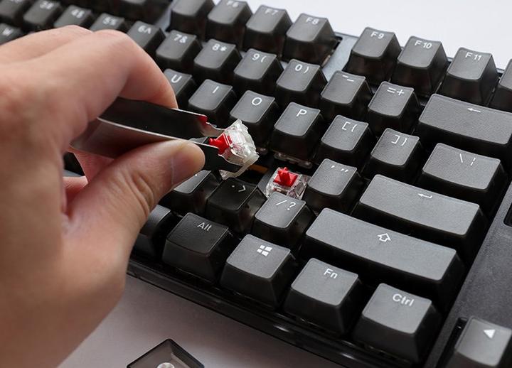 Actual product image Ducky One 3 Aura Black Gaming Keyboard, RGB LED - MX-Brown (DE, Cable)