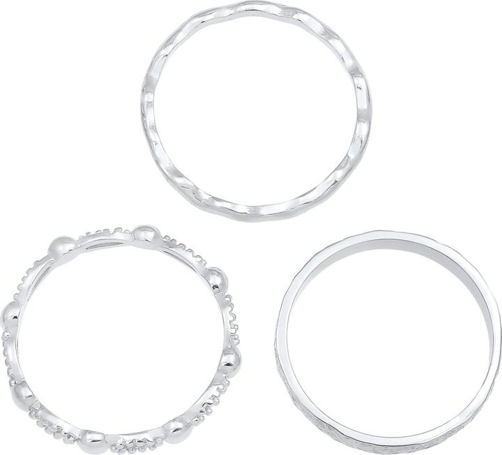 Actual product image Elli Band ring, Ball, Ring set, Waves (52, 925 Silver)