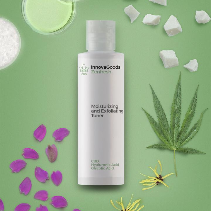 Produktbild InnovaGoods Feuchtigkeitsspendendes Gesichtswasser mit Peeling-Effekt CBD Zenfresh 150 ml (Peeling, 150 ml)