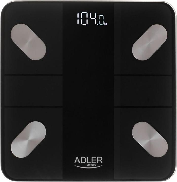 Immagine prodotto Adler Bilancia pesapersone intelligente | AD 8186b | Peso massimo (capacità) 180 kg | Precisione 100 g | (180 kg)