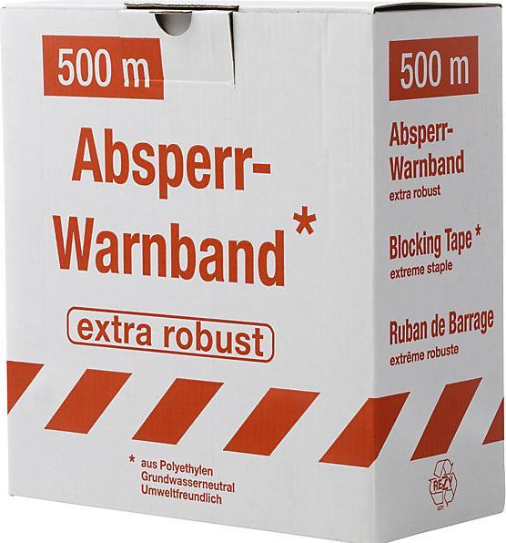 Immagine prodotto kaiserkraft Nastro segnaletico, robusto, rosso / bianco, a partire da 2 pz..