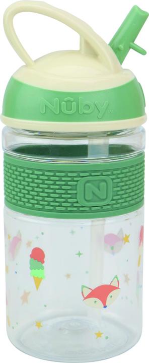 Actual product image Nuby TRITAN drinking straw cup with hard mouthpiece and handle (360 ml)
