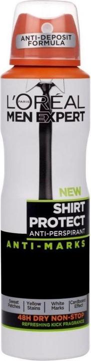 Immagine prodotto L'Oréal Paris L'Oreal - Uomo Expert Shirt Protect Deodorante Anti-Traspirante Spray 150Ml (Getto vaporizzato, 150 ml)