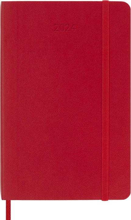 Produktbild Moleskine 12 Monate Wochen Notizkalender 2024, Pocket/A6, Scharlachrot (9 x 14 cm, Englisch)