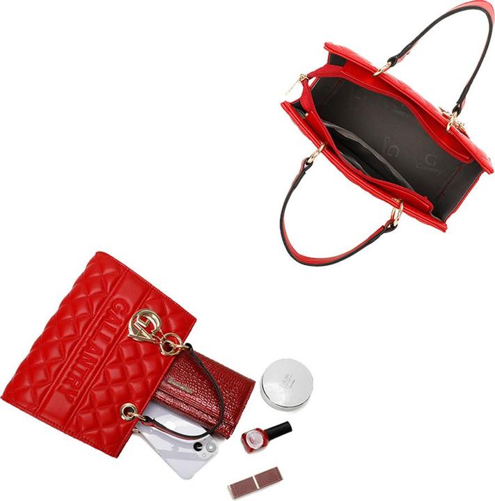 Actual product image Gallantry La Matelassé Shiny faux leather handbag (15 l)
