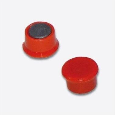 Actual product image Alco Magnet 13 x 7 mm (Ø x H) 13mm 0.1kg red 10pcs/pack. (10 x)