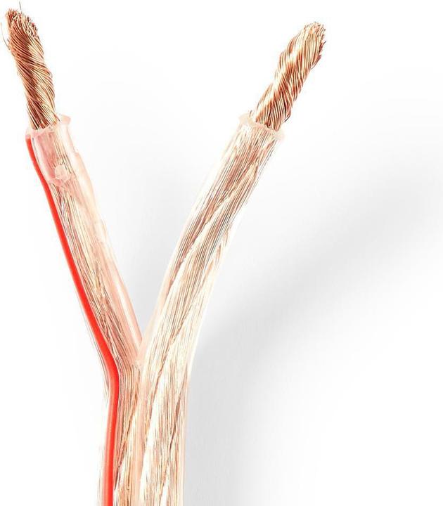 Produktbild Nedis Lautsprecherkabel| 2x 6.00 mm²| CCA| 100.0 m| rund| PVC| Transparent| - Verlänge (100 m, 6 mm²)