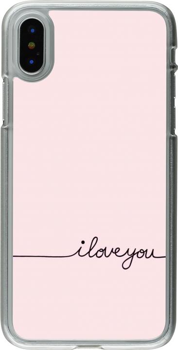 Produktbild PhoneLook Hülle transparent Valentine 2023 i love you writing (Apple iPhone X, Apple iPhone XS)