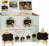 Actual product image IKO Mini easel with wooden board h=9cm w=7cm in displ