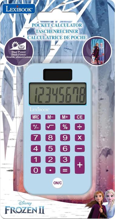 Immagine prodotto Lexibook Calcolatrice Disney Frozen con coperchio protettivo (Batterie)