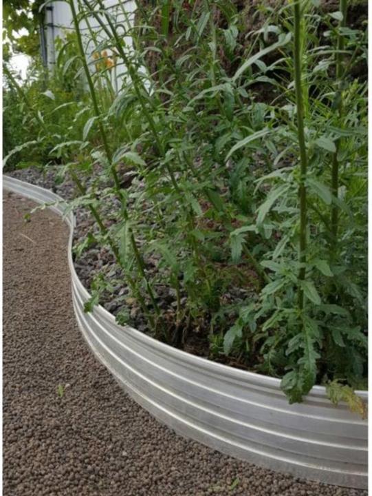 Actual product image Green Split Aluminium lawn edging Height: 10-14 cm, length: 1- 30 m (3000 cm)
