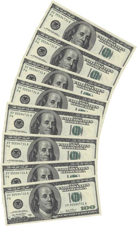 Actual product image Folat Napkins 100s of dollar bills (10 x, 33 x 33 cm)