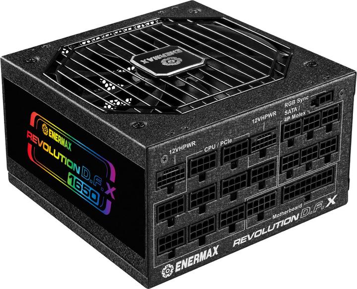 Enermax Revolution D.F. X ARGB ATX3.0 PCI-e 5.0 Alimentatore compatto per PC 1650W 80Plus Gold Modulo (1650 W)