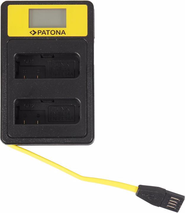 Produktbild Patona Ladegerät Smart Dual LCD USB Nikon Akku EN-EL14 (Ladegerät)
