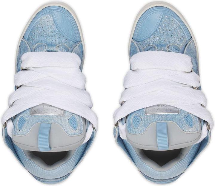 Produktbild Lanvin curb sneakers in leather and mesh color denim blue (42)