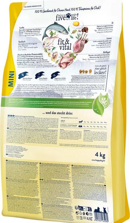 Immagine prodotto Happy Dog Cibo secco Fit & vital Mini Light, 4 kg (Adulto, 1 pz., 4000 g)