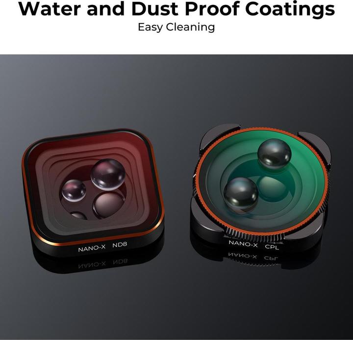 Actual product image K&F Concept Filters CPL+ND (8/16/32/64/1000) Kit for Hero 9 / Hero 10 (GoPro Hero 9, Hero 10)