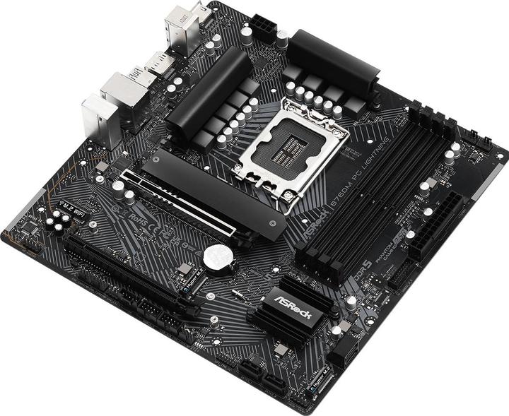 Image du produit AsRock B760M PG LIGHTNING - mATX DDR5 S1700 (LGA 1700, Intel B760, mATX)