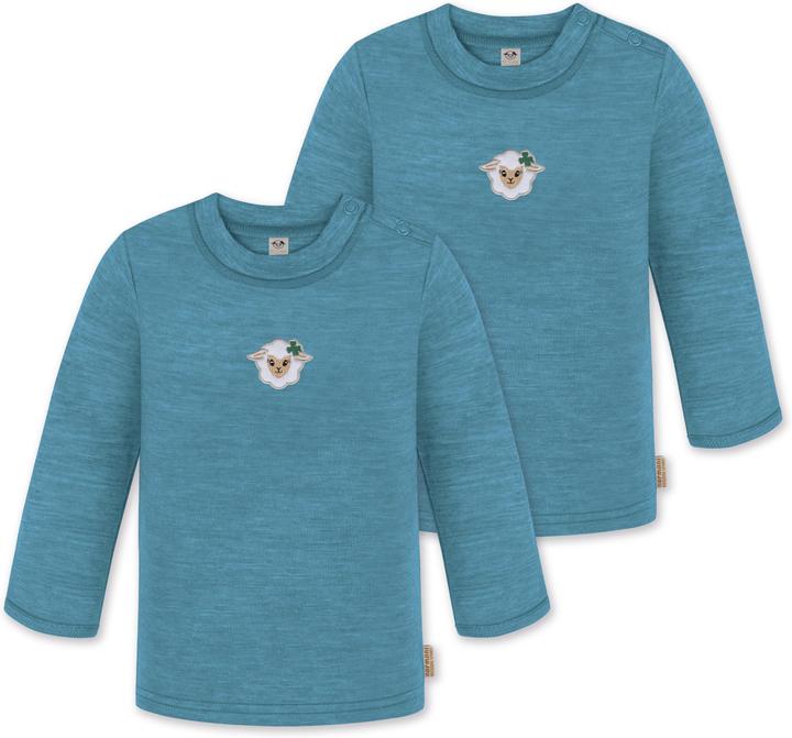 Normani 2er Pack Baby Merino Longsleeve „Taupo" - 9465
