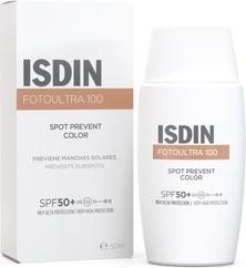 Actual product image Isdin Fotoultra 100 Spot Prevent Colour SPF50 by 50ml (Sun cream face, SPF 50, 50 ml, 70 g)