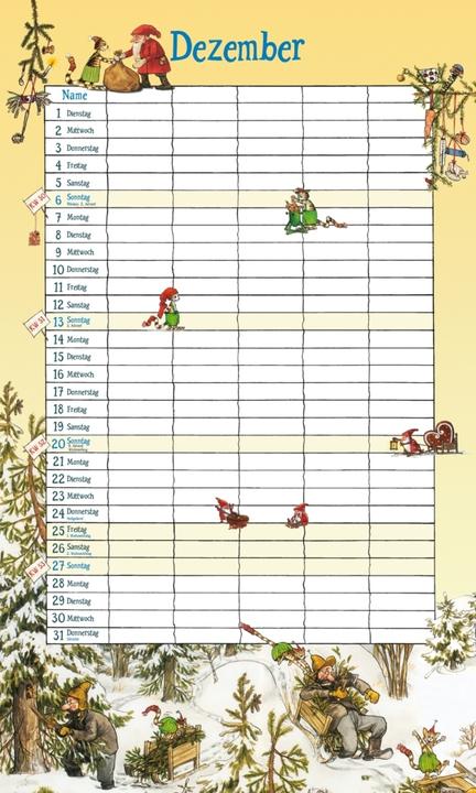 Image du produit Pettersson und Findus. Familienkalender 2026 (27 x 45 cm, Allemand)