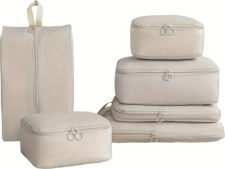 Immagine prodotto Only-Bags.Store Set da 6 pezzi di eleganti cubi da imballaggio in poliestere, borse organizer da viaggio