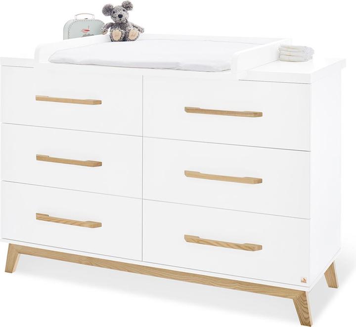 Produktbild Pinolino Riva extrabreit (Babybett, Wickelkommode, Kinderkleiderschrank)