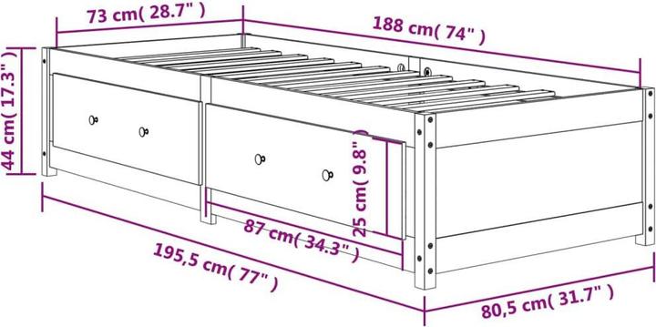 Produktbild VidaXL Shaine (75 x 190 cm)