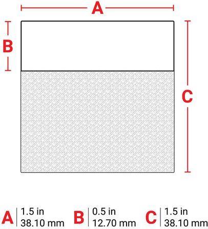 Actual product image Brady BM-32-427, vinyl, self-laminating, white/transparent, matt, 38.10 x 12.70(38.10) mm, for Ka