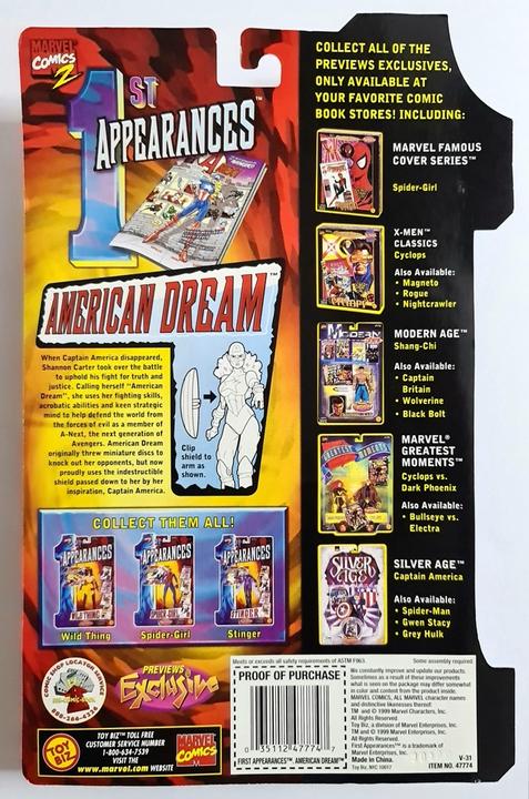 Actual product image Marvel Comics Marvel 1st Appearances action figure American Dream