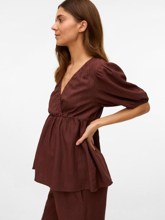 Image du produit Mamalicious Normal geschnitten Rundhals Top Bluse (M)