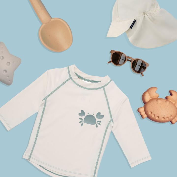 Image du produit La Loona LaLoona Baby-Bademode Bade-Shirt mit UV-Schutz - Krabbe - Offwhite (74)